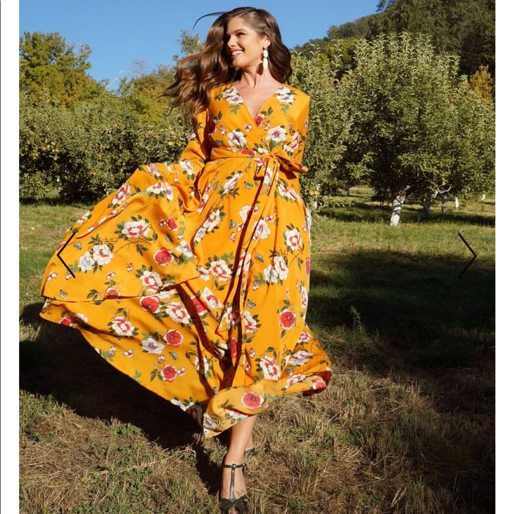 NWT L Floral Maxi Dress - Picture 3 of 3